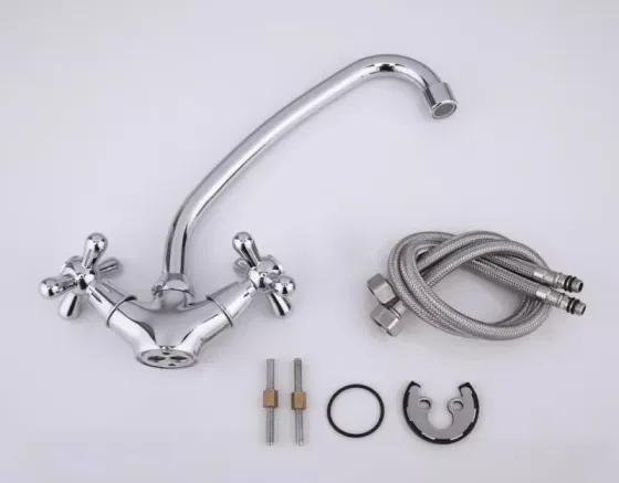 Змішувач для кухні двовентельний Frap F4125, хром Київ