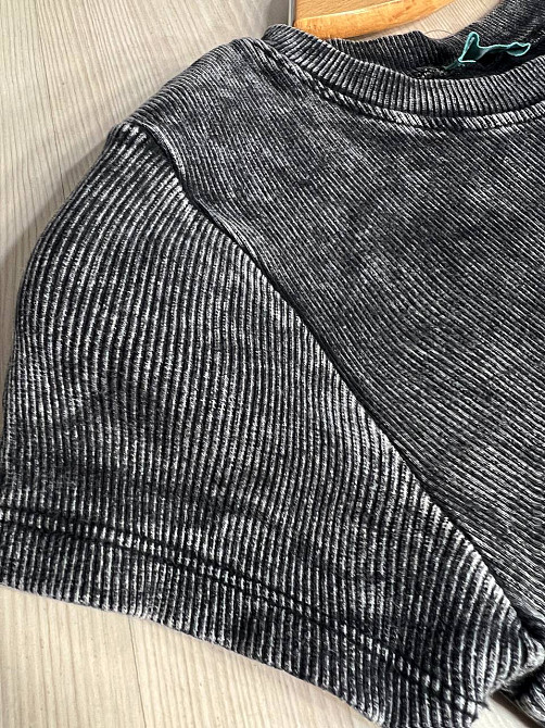 Сукня жіноча MMC 240032 середньої довжини футболкою варена тай-дай в рубчик, чорний, one size Київ - фото 14