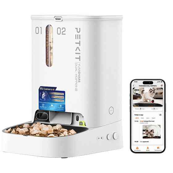 Смарт-годівниця Petkit Yumshare Dual-Hopper 2 with Cam White (P592) ( 18766 ) Харків