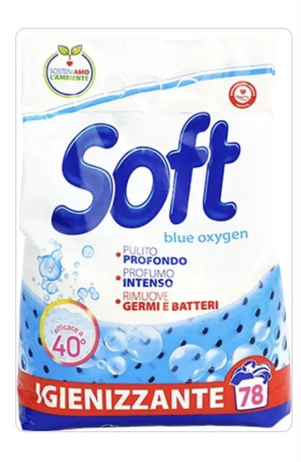 Пральний порошок Soft Blue Оxygen 3.9 кг 78 циклів прання Виноградов - изображение 1