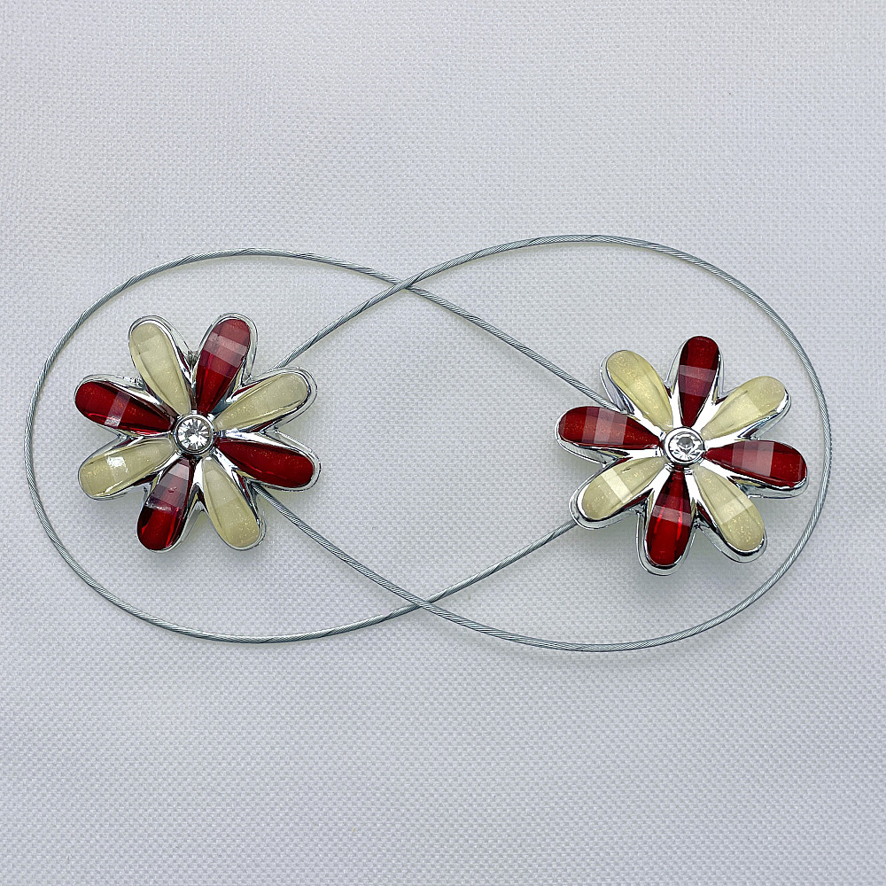 Магніти для штор та гардин "Квітка" набір 2 шт Червоний з жовтим (81-251) Київ - фото 5