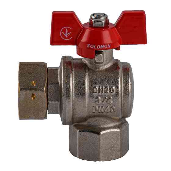 Кран кульовий кутовий з накидною гайкою SOLOMON 3/4″ ВВ PN40 (V3003-S) Луцк