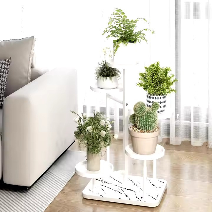 Стеллаж для цветов и растений на 5 ярусов цвет белый Каменец-Подольский - изображение 2