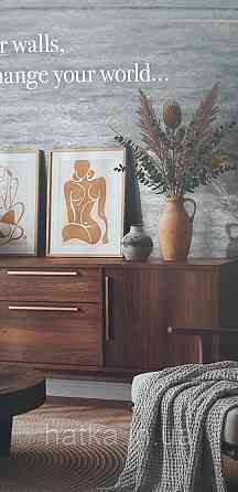 Обои виниловые на флизелине A.S.Creation UNITA 1.06x10 под камень структурные серые бежевые 79204-3 Киев