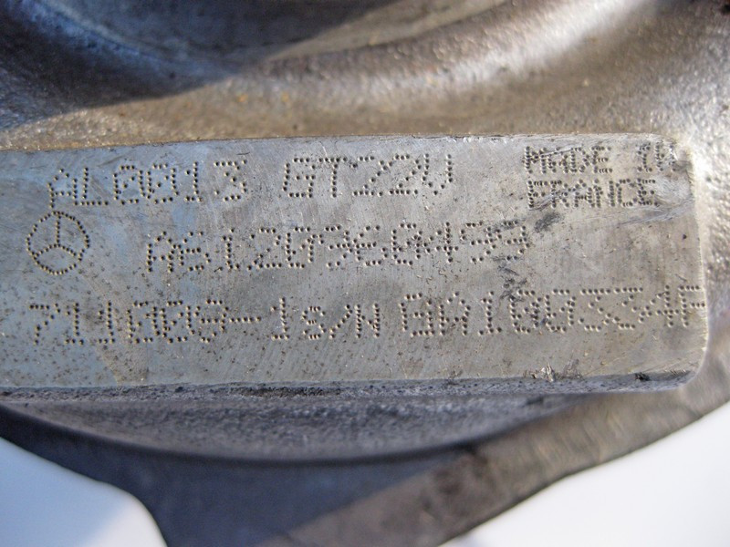 Mercedes-Benz  A6120960499 Турбонагнітач - турбіна двигуна OM612 R5 2.7 cdi C-Class W203 CLK C209 G-Class W463 Одесса - изображение 3