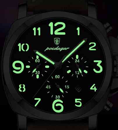 Часы мужские наручные Poedagar Luminious Rubber Black (2 ремешка) Киев