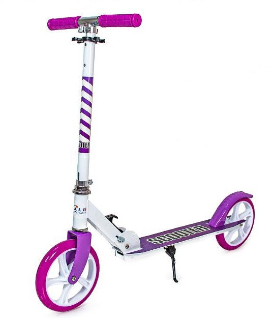 Двоколісний складний самокат для дівчинки від 5-ти років Scooter 460. Фіолетовий колір Одеса - фото 1