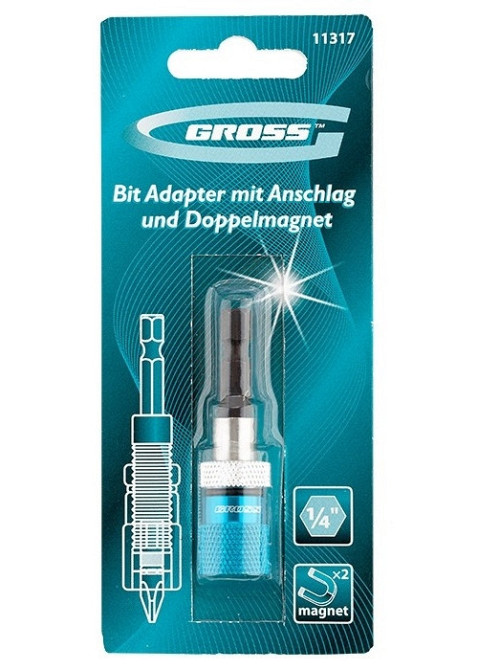 Адаптер для біт з межує. і дв.магніт.1/4 GROSS (бітоджерач) Полтава - фото 1