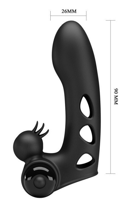Клиторальный стимулятор на палец Pretty Love - Orlando Finger Black, BI-014836 Sex Aura Киев - изображение 7