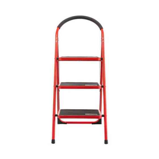 Драбина сталева, 3 сходинки, 380×260 мм, висота: 1131 мм, висота до платформи: 729 мм INTERTOOL LT-0037 Київ