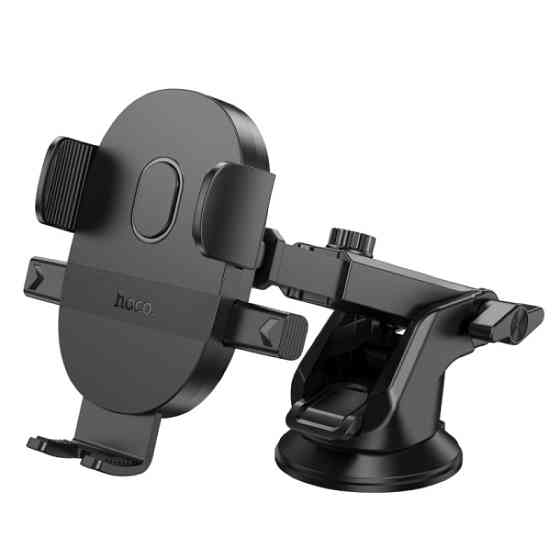 Автотримач для телефона HOCO H19 Mighty one-button car holder(center console) Black Киев