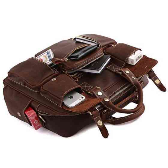 Сумка чоловіча Vintage 14075 шкіряна Коричнева Київ