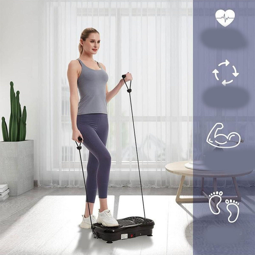 Фитнес-платформа до 150кг + 2 эспандера и пульт / Тренажер с виброплатформой для упражнений на все тело Киев - изображение 7