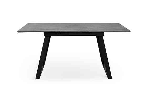 Стіл Хьюстон 130(+40)*77 чорний метал/мрамор темн Київ