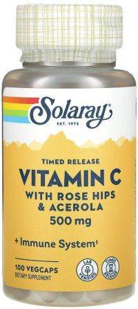 Витамин С Solaray Vitamin C 500 мг 100 капсул Киев
