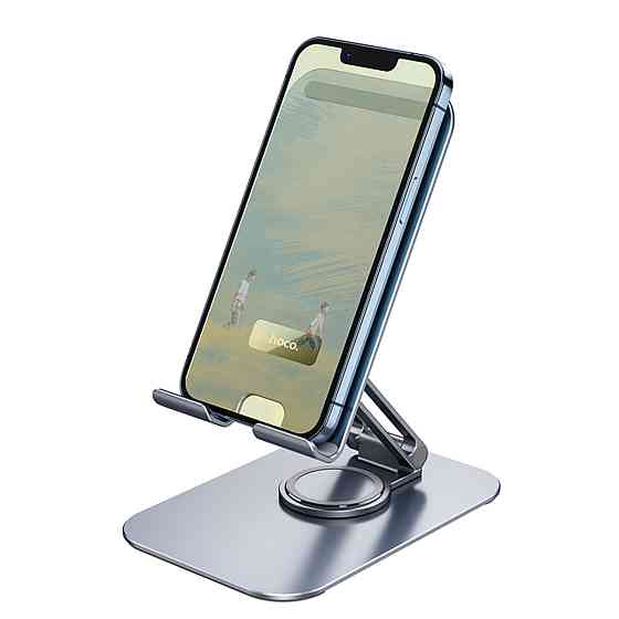 Тримач для мобільного HOCO PH50 Plus Ivey dual axis rotating metal tablet desktop holder Киев