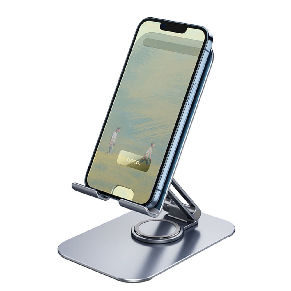 Тримач для мобільного HOCO PH50 Plus Ivey dual axis rotating metal tablet desktop holder Киев - изображение 2