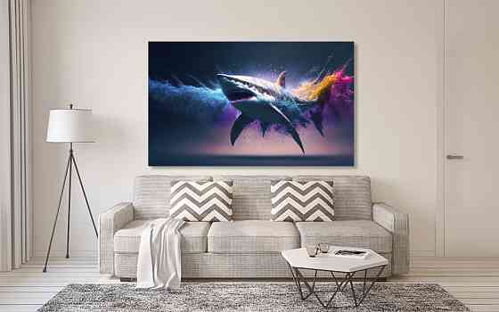 Картина полотно у вітальню / спальню     Акула     MLP_244 ( 60х30см ) 40x80 см Київ