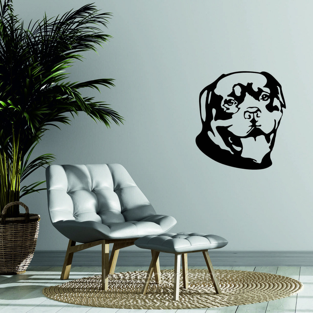 Декоративное настенное Панно «Ротвелер», Декор на стену 70*70 см, Черный Киев - изображение 3