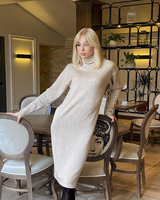 Теплое ангоровое платье миди с высоким воротником Amina Киев - изображение 9