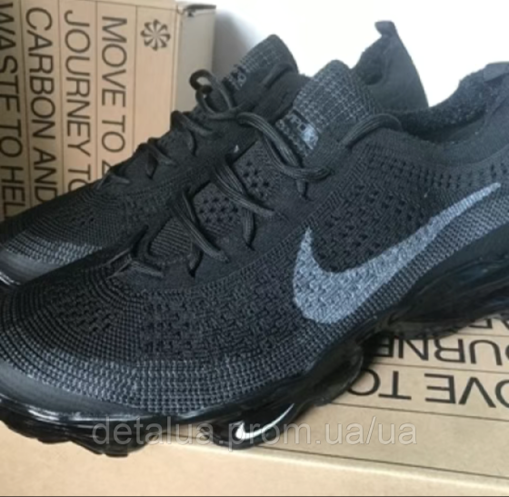 Кросівки чоловічі Nike Air Vapormax 2023 Flyknit Running Shoes Black сір значок Киев