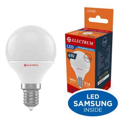 Лампочка Electrum D45 6W PA LB-33 Elegant Е14 4000K (A-LB-0749.) Винница