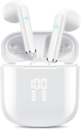 Беспроводные наушники OYIB MD058A Black — Bluetooth 5.3 наушники с 4 микрофонами ENC и LED дисплеем Киев