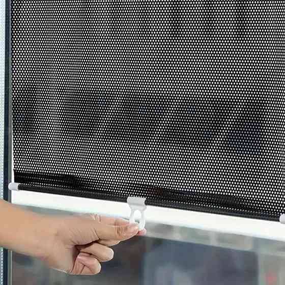 Рулонна сонцезахисна шторка на вікно 125х58см,Чорна SBR Київ