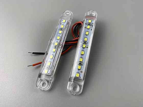 Ліхтар LED габаритний світлодіодний 24V IP67 9 led діодів SMD білий , оптична лінза + кріплення для авто Мукачево