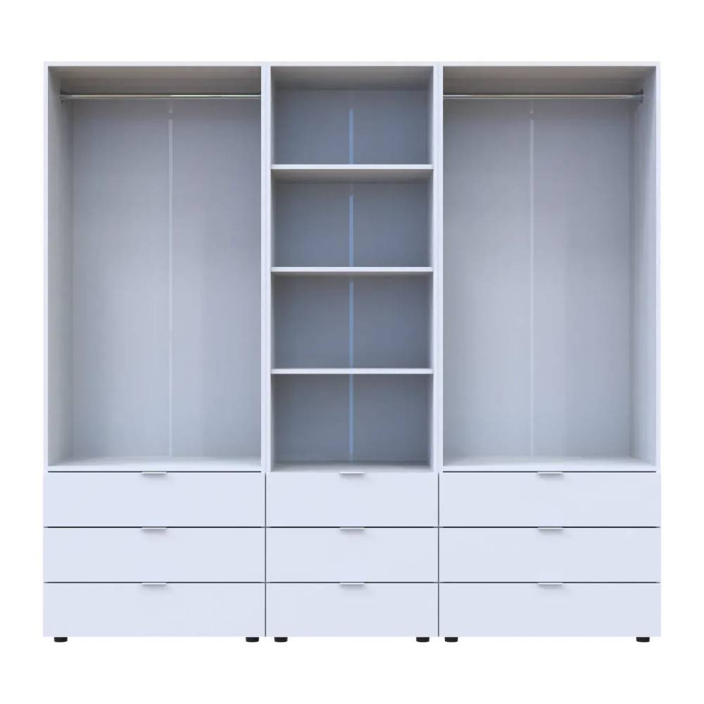 Шкаф для одежды Doros Гелар Белый 2+2ДСП с пеналом 215х49.5х203.4 (DRS-011915) Днепр - изображение 6