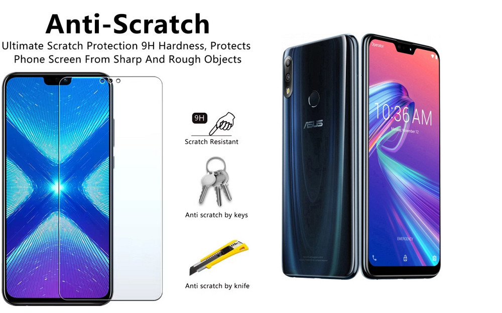 Захисне скло NeoGlass для Asus ZenFone Max Pro (M2) ZB631KL – надпрозоре та стійке Київ - фото 1