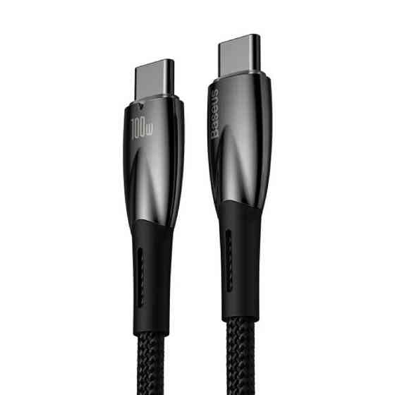 Кабель Type-C Baseus Glimmer Series быстрая зарядка и передача данных 100W 1m Black CADH000701 Одесса