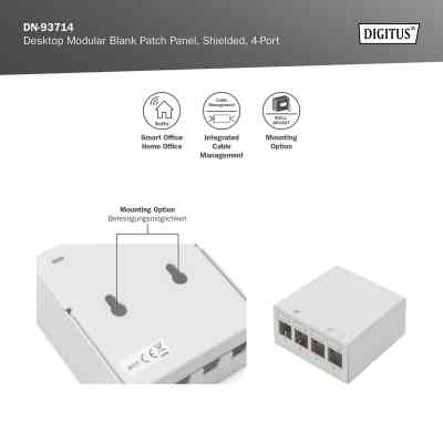 Патч-панель настільна, 4 порти, модульна Digitus (DN-93714) Винница