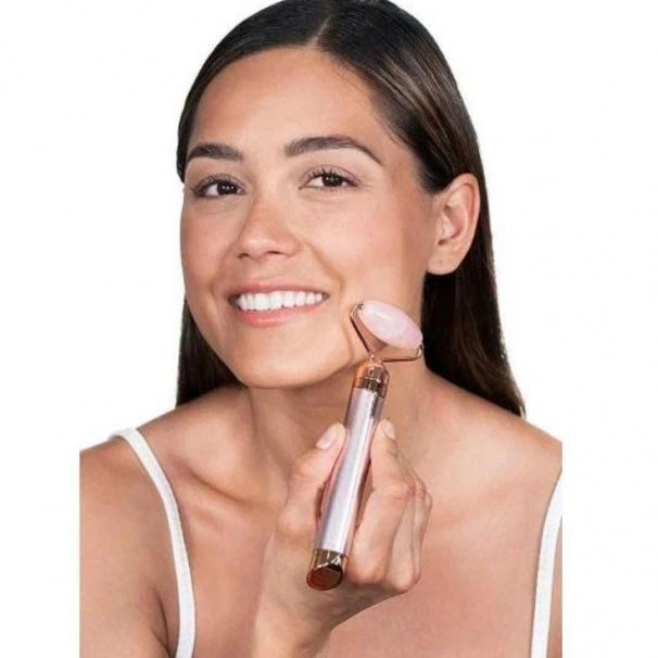 Масажер ролик електричний для особи Facial Roller Massager. Колір бежевий YI-94 Івано-Франківськ - фото 1