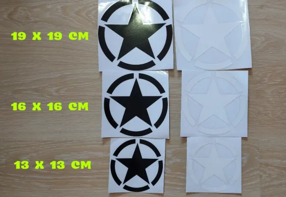 Наклейка на авто Звезда маленькая белая, черная Киев