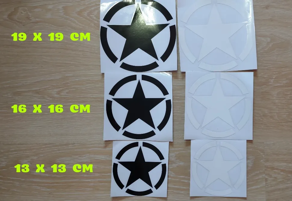 Наклейка на авто Звезда маленькая белая, черная Киев - изображение 4