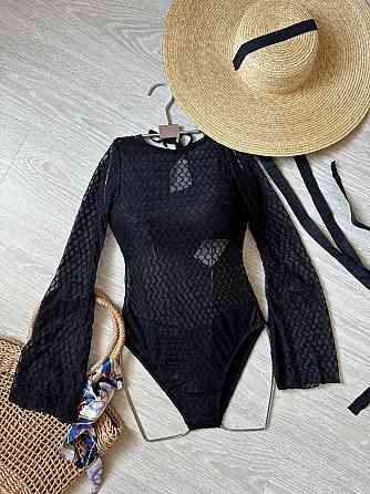 Закритий жіночий купальник із захистом від сонця Чорний, XS Харків