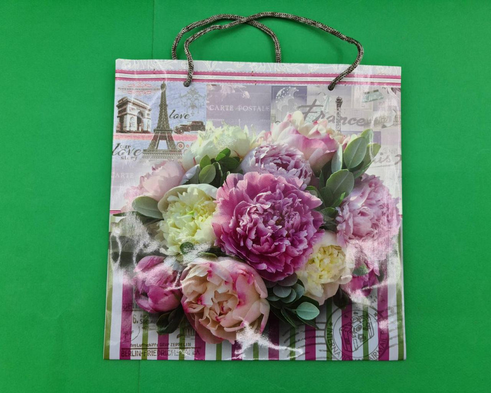 Пакет паперовий подарунковий квадратний 23*24*10 (артKV-169) (12 шт.) Харків - фото 6