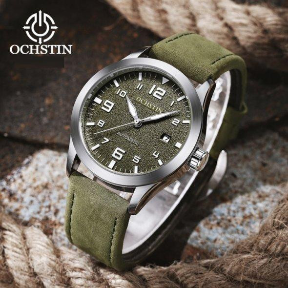 Водостойкие механические часы Ochstin Military silver Винница - изображение 9