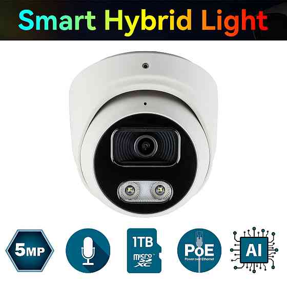 IP-відеокамера 5 Мп SEVEN IP-7215PA-DL white 2,8 мм з розумною подвійною підсвіткою Київ