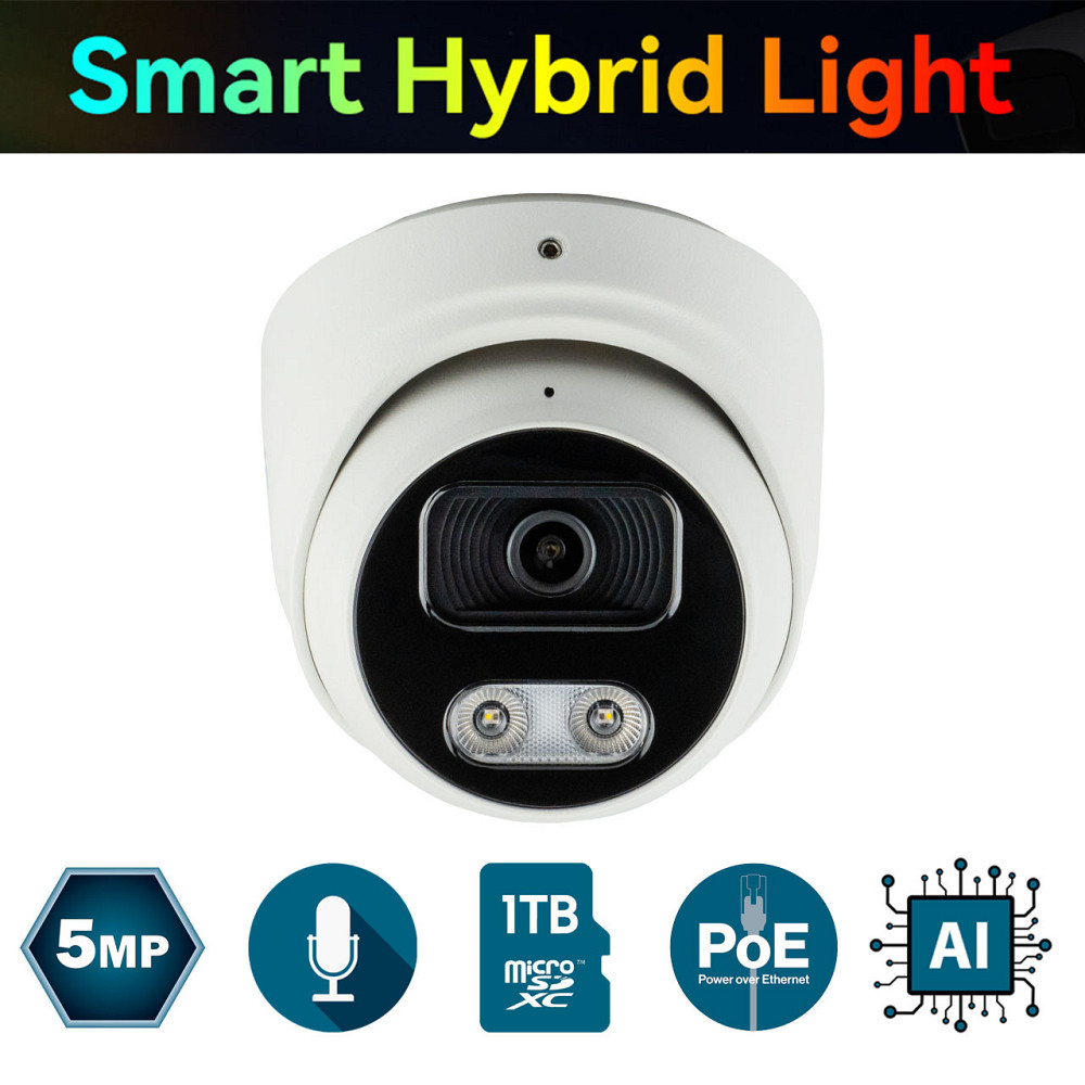 IP-відеокамера 5 Мп SEVEN IP-7215PA-DL white 2,8 мм з розумною подвійною підсвіткою Київ - фото 1