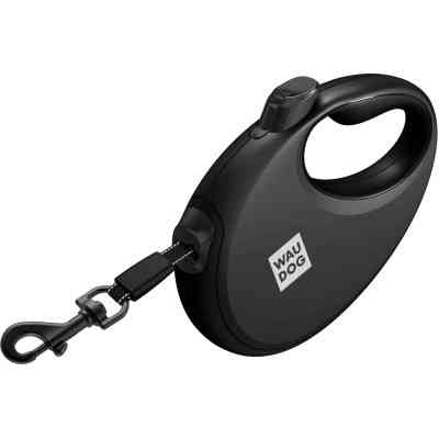 Повідок для собак WAUDOG R-leash з контейнером для пакетів L до 40 кг 5 м чорний (26291) Вінниця