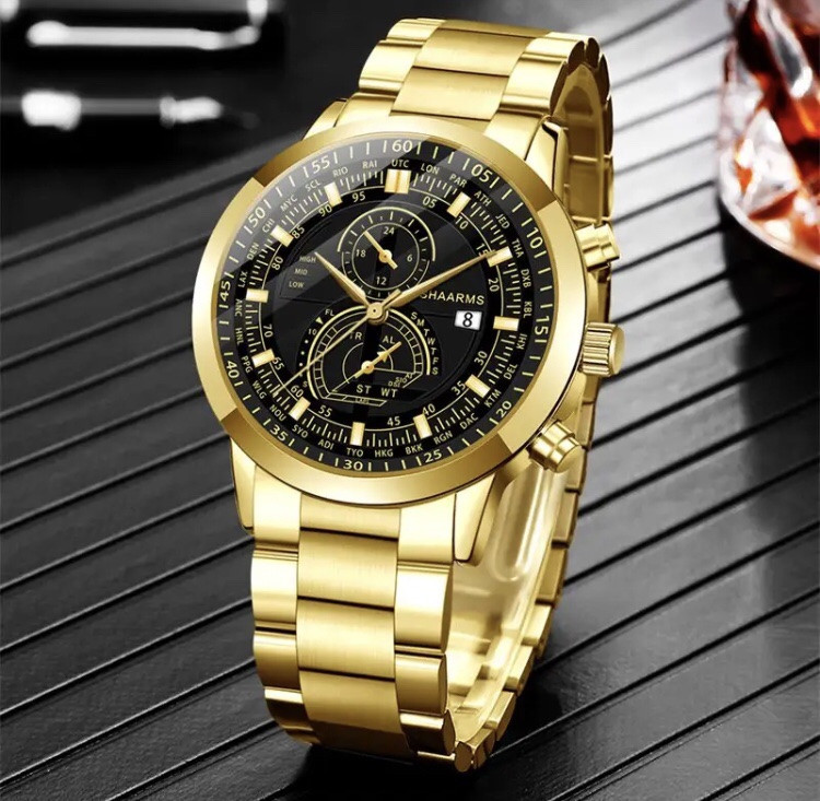 Подарочный набор для мужчин: наручные часы с браслетом- диам 4,2см, длин 22см, шир рем 1,8см, без коробки Киев - изображение 7