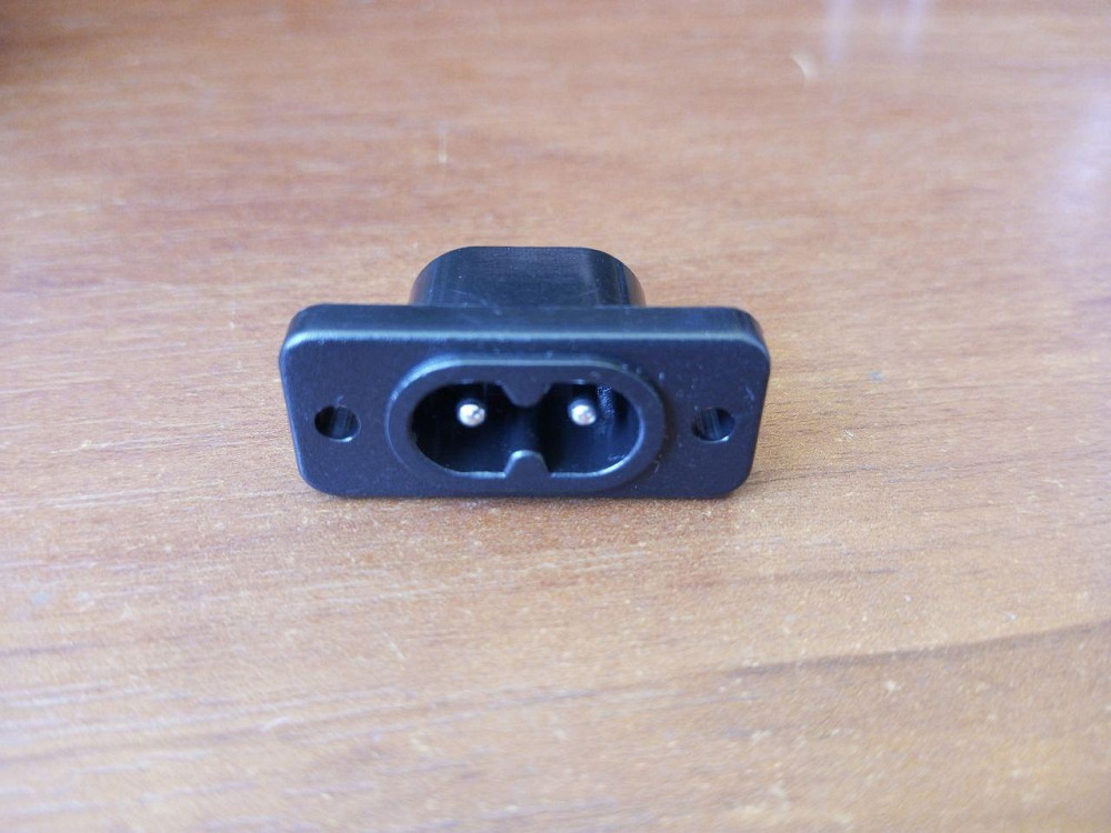 Штекер сетевой 2pin монтажный, Daier, корпус пластик Полтава - изображение 1