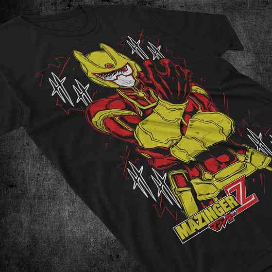 Футболка для мальчика аниме Мазингер З Раре Лого оверсайз (рост от 165 до 180 ) Черний AnimeJ1181m Днепр