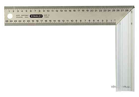Кутник столярний STANLEY :  M= 250 х 140 мм. з нержавіючої сталі і алюмінію Одеса