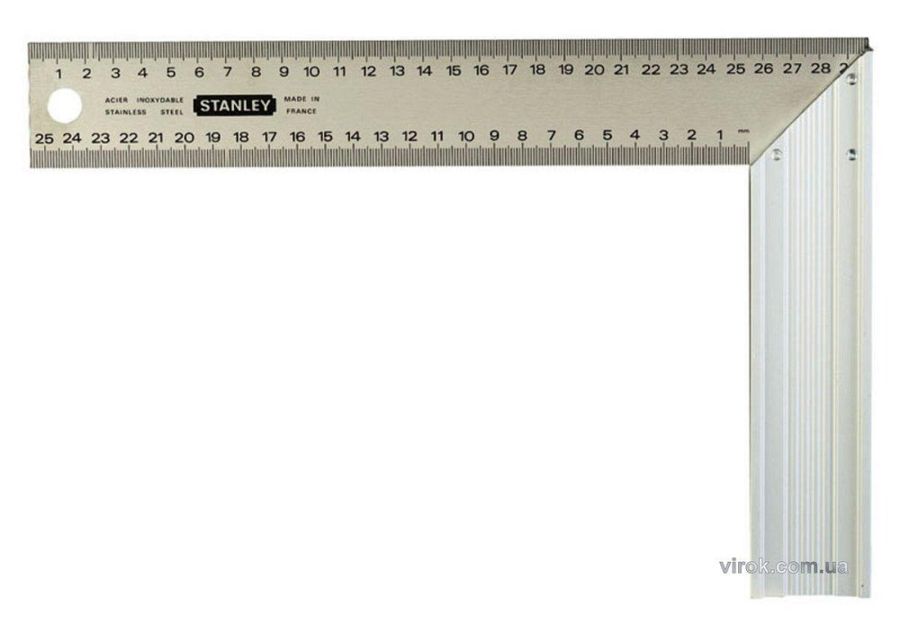 Кутник столярний STANLEY :  M= 250 х 140 мм. з нержавіючої сталі і алюмінію Одеса - фото 1