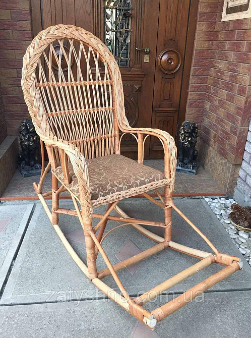 Качалка дитяче крісло з лози | крісло-гойдалка з підставкою дитяча | крісло качалка для дітей з Київ - фото 7