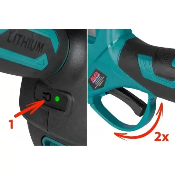 Секатор садовий акумуляторний ALFA ALCPS45-21 – 21V, 2.0Ah, зріз 30 мм, у кейсі Львів