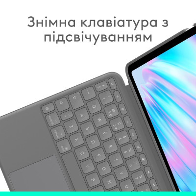 Чохол до планшета Logitech Combo Touch for iPad Air 13-inch (M2) OXFORD GREY - US (L920-012618) Вінниця - фото 2
